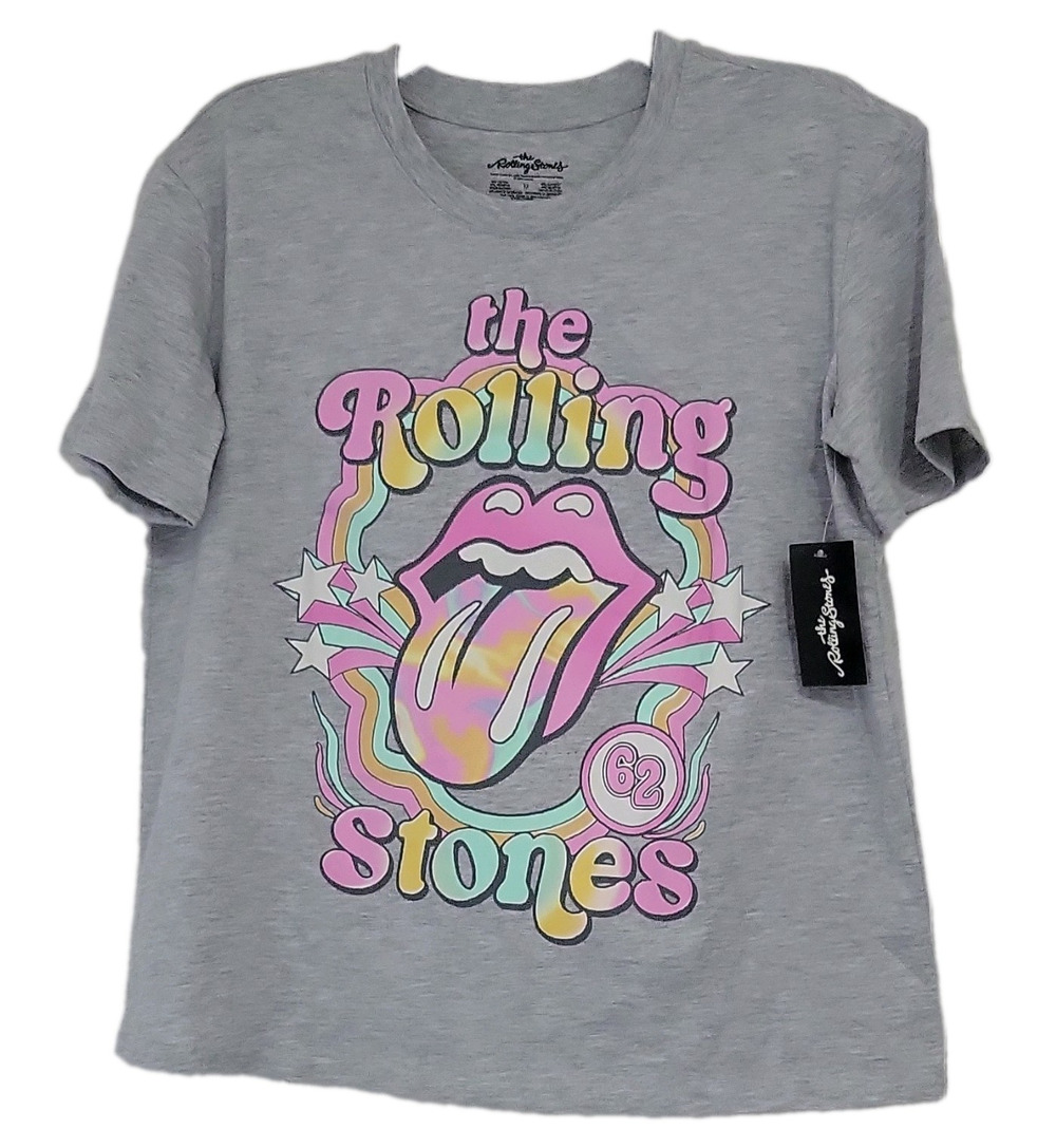 NWT The Rolling Stones Gray Heather Graphic T-Shirt Women's Size M Original